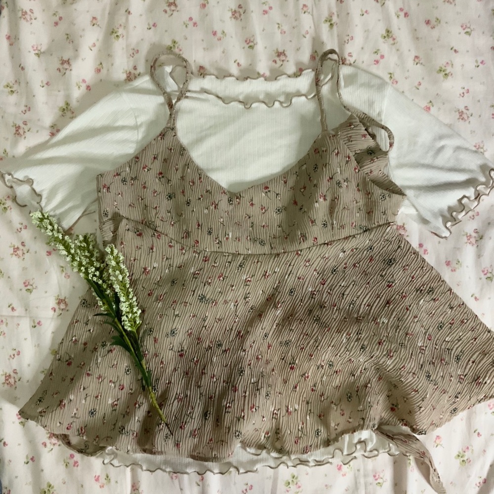 Flower two piece top